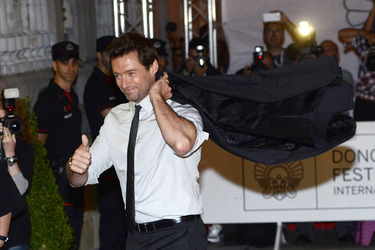 Ankunft von Hugh Jackman am Hotel beim San Sebastian Film Festival 2013