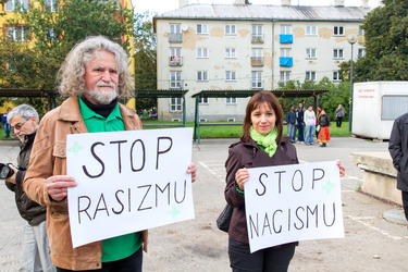 Gegendemonstration zum Aufmarsch der Neonazis in Ostrava, Tschechien