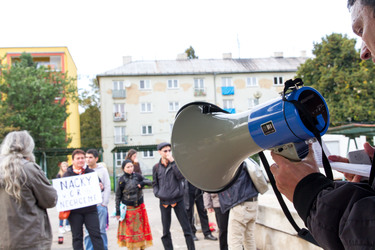 Gegendemonstration zum Aufmarsch der Neonazis in Ostrava, Tschechien