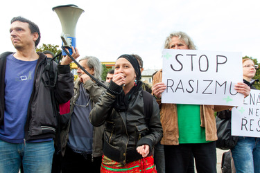 Gegendemonstration zum Aufmarsch der Neonazis in Ostrava, Tschechien