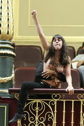 Femen Protest im spanischen Kongress, Madrid