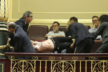 Femen Protest im spanischen Kongress, Madrid