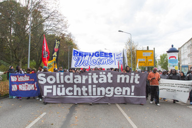 Demonstration 'Welcome Refugees - Solidarität mit Flüchtlingen', Rostock