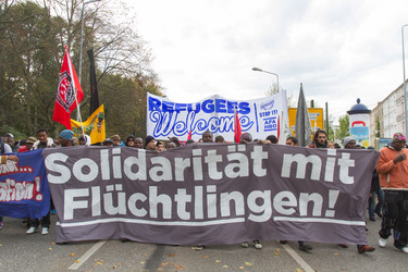 Demonstration 'Welcome Refugees - Solidarität mit Flüchtlingen', Rostock