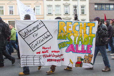 Demonstration 'Welcome Refugees - Solidarität mit Flüchtlingen', Rostock