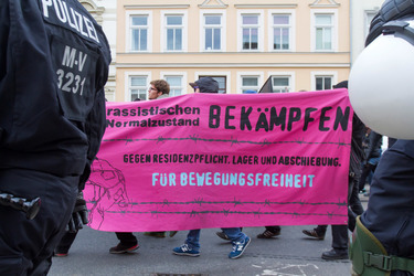 Demonstration 'Welcome Refugees - Solidarität mit Flüchtlingen', Rostock
