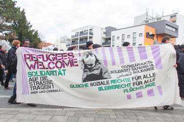 Demonstration 'Welcome Refugees - Solidarität mit Flüchtlingen', Rostock