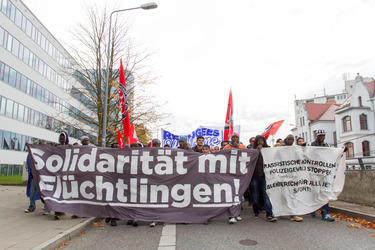 Demonstration 'Welcome Refugees - Solidarität mit Flüchtlingen', Rostock