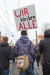 Demonstration 'Welcome Refugees - Solidarität mit Flüchtlingen', Rostock