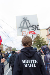 Demonstration 'Welcome Refugees - Solidarität mit Flüchtlingen', Rostock