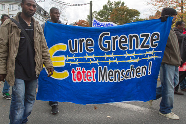 Demonstration 'Welcome Refugees - Solidarität mit Flüchtlingen', Rostock