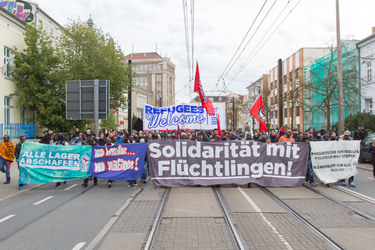 Demonstration 'Welcome Refugees - Solidarität mit Flüchtlingen', Rostock