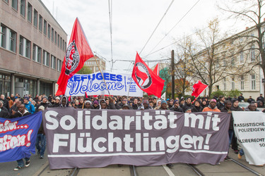 Demonstration 'Welcome Refugees - Solidarität mit Flüchtlingen', Rostock