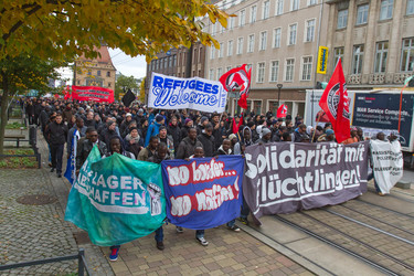 Demonstration 'Welcome Refugees - Solidarität mit Flüchtlingen', Rostock