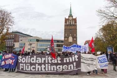 Demonstration 'Welcome Refugees - Solidarität mit Flüchtlingen', Rostock