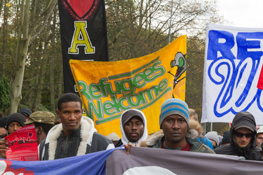 Demonstration 'Welcome Refugees - Solidarität mit Flüchtlingen', Rostock