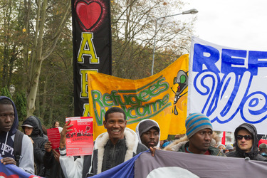 Demonstration 'Welcome Refugees - Solidarität mit Flüchtlingen', Rostock