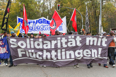 Demonstration 'Welcome Refugees - Solidarität mit Flüchtlingen', Rostock