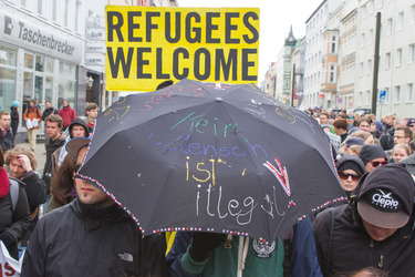 Demonstration 'Welcome Refugees - Solidarität mit Flüchtlingen', Rostock
