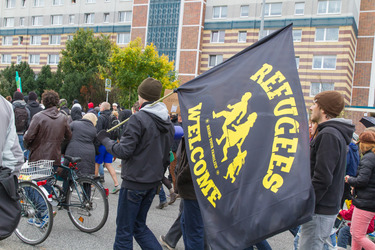 Demonstration 'Welcome Refugees - Solidarität mit Flüchtlingen', Rostock