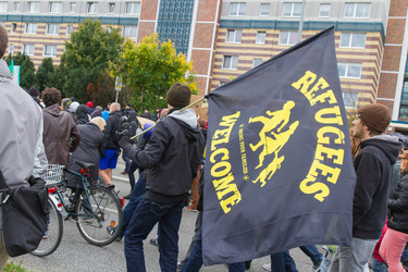Demonstration 'Welcome Refugees - Solidarität mit Flüchtlingen', Rostock
