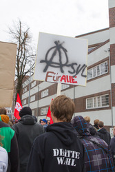 Demonstration 'Welcome Refugees - Solidarität mit Flüchtlingen', Rostock