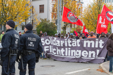 Demonstration 'Welcome Refugees - Solidarität mit Flüchtlingen', Rostock