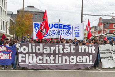 Demonstration 'Welcome Refugees - Solidarität mit Flüchtlingen', Rostock