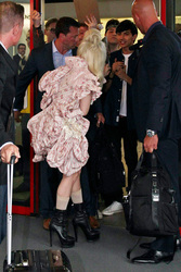Ankunft von Lady Gaga am Flughafen, Berlin