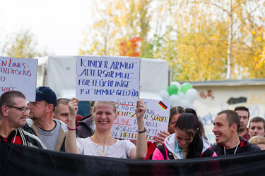 Demonstration rechter Gruppen in Marzahn-Hellersdorf, Berlin