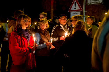Gegendemo zur Demonstration von Neonazis, Pätz bei Bestensee