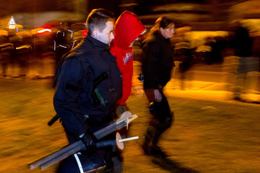 Demonstration von Neonazis, Pätz bei Bestensee
