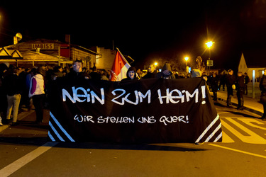 Demonstration von Neonazis, Pätz bei Bestensee