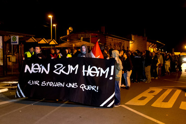 Demonstration von Neonazis, Pätz bei Bestensee