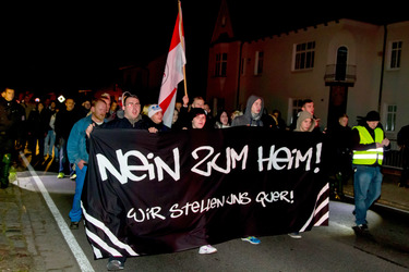 Demonstration von Neonazis, Pätz bei Bestensee