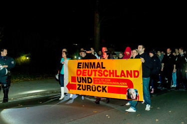 Demonstration von Neonazis, Pätz bei Bestensee