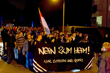 Demonstration von Neonazis, Pätz bei Bestensee