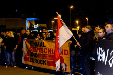 Demonstration von Neonazis, Pätz bei Bestensee