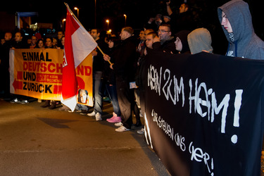 Demonstration von Neonazis, Pätz bei Bestensee