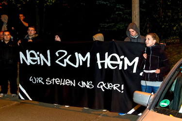 Demonstration von Neonazis, Pätz bei Bestensee