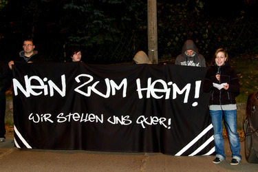Demonstration von Neonazis, Pätz bei Bestensee
