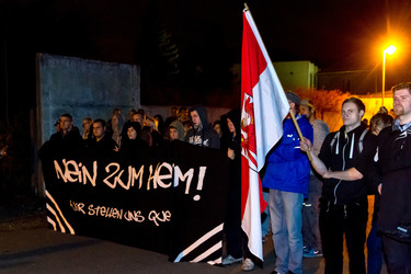 Demonstration von Neonazis, Pätz bei Bestensee