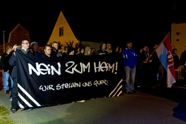 Demonstration von Neonazis, Pätz bei Bestensee