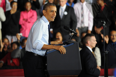 Präsident Obama besucht die Pathways in Technology Early College High School, New York