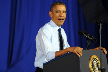 Präsident Obama besucht die Pathways in Technology Early College High School, New York