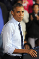 Präsident Obama besucht die Pathways in Technology Early College High School, New York