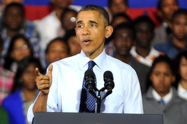 Präsident Obama besucht die Pathways in Technology Early College High School, New York
