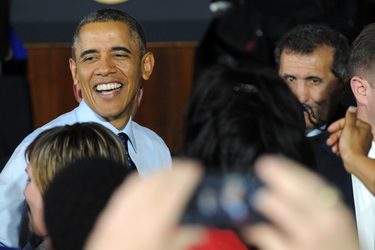 Präsident Obama besucht die Pathways in Technology Early College High School, New York