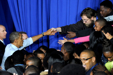 Präsident Obama besucht die Pathways in Technology Early College High School, New York