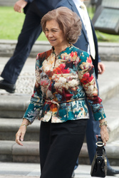 Königin Sophias Ankunft in Oviedo